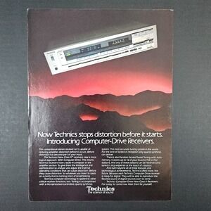 1983 Technics Stereo Computer-Drive Receiver Home Audio Vintage Print Ad Class A